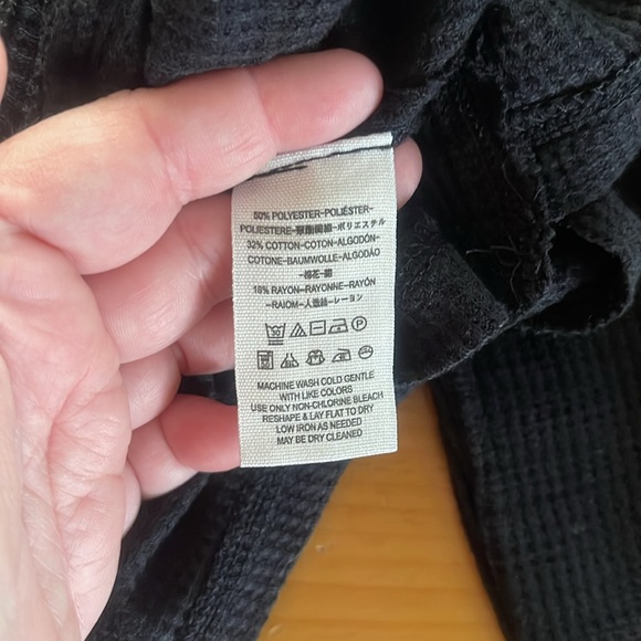 Free people black turtle Henley top XS extra small - Picture 5 of 8